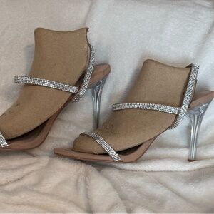 Steve Madden Silver Rhinestone Heels